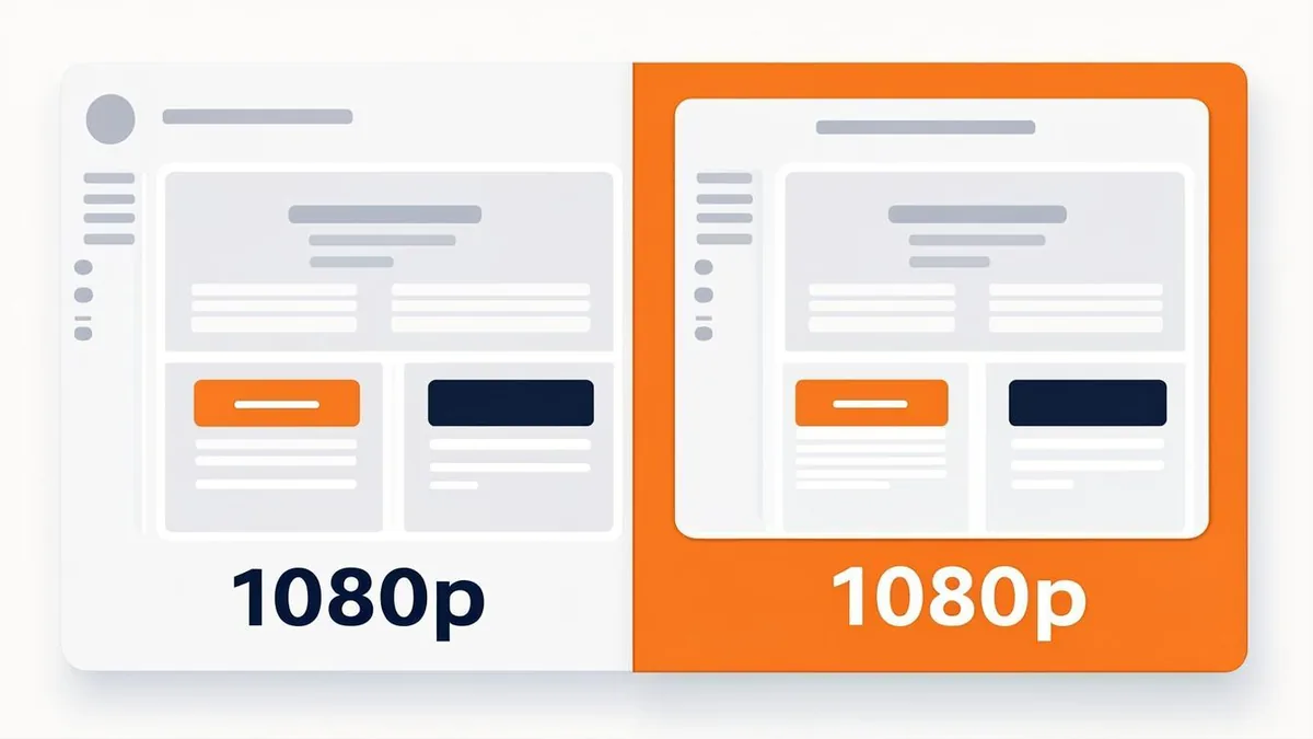 HD quality comparison of Pinterest video download, sharp 1080p versus compressed